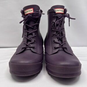 Hunter Original Lace-Up Purple Rubber Rain Boots Kids US 3B/4G EU 34 UK 2
